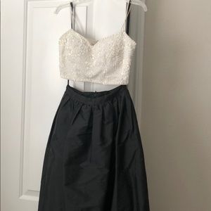 Black and white formal dress